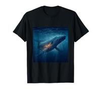 Cosmic Whale Starlight Ocean Fantasy Art T-Shirt