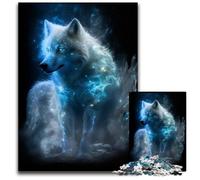 Cosmic White Fox 1000 Pieces Puzzle Gifts Wooden Jigsaw Brain Challenge, for Teenagers & Home Decor 50x75CM/19.68x29.52inch