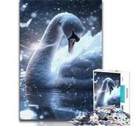 Cosmic White Swan Jigsaws 1000 Pieces for Adults,Challenging Game And Family Play for Is Ideal As A Gift for The Whole Family 38x52cm