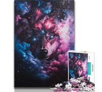 Cosmic Wolf 1000 Piece Jigsaw Puzzles for Adults Gifts,Family Game Stress Reliever Difficult Challenge Great Gifts And Toys (50x75cm)