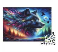 Cosmic Wolf Art Year in Pictures 1000 Piece with Matte Finish Jig Saws As Difficult Puzzles for Tabletop Games And Digital Detox Gifts 52x38cm/1000pcs