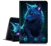 Cosmic Wolf Case for iPad Pro 11 inch (2024 Model, 5th Gen), Shockproof PU Leather Folding Adjustable Stand Case with Auto Sleep/Wake for 11" iPad Pro 5th Gen 2024