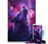 Cosmic Wolf Galaxy Jigsaw Puzzle for Teenagers 1000 Pieces Mental Boost, Clean Cut, Fun Challenge, Birthday Present (50x75cm)
