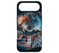 Cosmic Wolf in Japanese Mountain with Sakura and Torii Gate Case for iPhone Air