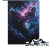 Cosmic Wolf Jigsaw Puzzles for Teenagers 1000 Piece Puzzle, Family Activity with Matching Poster And Trivia Sheet for Age 14+ (26x38cm)