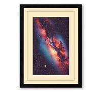 Cosmic Wonder Minimalist Framed Wall Art Print A2 (59.4×42cm) Black, Wall Decor for Living Room, Bedroom, Office & Home, Ready to Hang, Art Gift