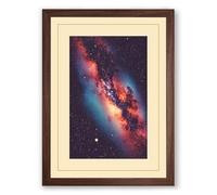 Cosmic Wonder Minimalist Framed Wall Art Print A3 (42×29.7cm) Walnut, Wall Decor for Living Room, Bedroom, Office & Home, Ready to Hang, Art Gift