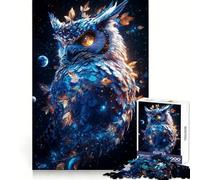 Cosmic Wonder Owl Jigsaw Puzzle for Teenagers 1000 Pieces Mental Boost, Clean Cut, Fun Challenge, Birthday Present (38x26cm)