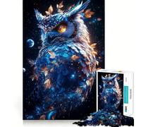 Cosmic Wonder Owl Jigsaw Puzzle for Teenagers 1000 Pieces Mental Boost, Clean Cut, Fun Challenge, Birthday Present (38x26cm)