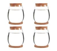Cosmin 4 Piece Mini Transparent Terrarium Glass Soilless Green Plant Vase As Shown Glass Garden Living Room Home Tabletop Decoration