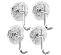 Cosmin 4PCS Punch-Free Adhesive Hooks Set for Hanging Coat, Hat, Towel, Robe, Scarf, Purse, Keys, Lamp, Wall Decor-B