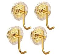Cosmin 4PCS Wall Hooks Punch-Free Adhesive Hooks Set for Hanging Coat, Hat, Towel, Robe, Scarf, Purse, Keys, Lamp, Wall Decor-A