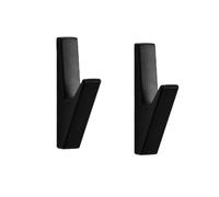 Cosmin Matte Wall Hooks Bathroom Accessories Coat Hooks Towel Hook for Key Hat Bag Home Decorative Hook Black 2PCS