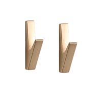 Cosmin Matte Wall Hooks Bathroom Accessories Coat Hooks Towel Hook for Key Hat Bag Home Decorative Hook Gold 2Piece