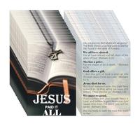 cosmisun Bible Verse Gospel Tract Card 240 Pcs Jesus Paid It All Salvation Plan Cards Tracts Christian Prayer Holy Postcard Bookmark Inspirational Religious Gifts for Women Men Church Evangelism