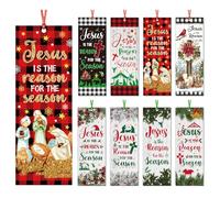 Cosmisun Christmas Christian Bookmarks Gifts - 120 Pcs Jesus is The Reason for The Season Bookmarks Paper Religious Nativity Jesus Book Mark Page Markers Clip for Xmas Women Men Church Sunday School