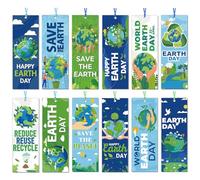 Cosmisun Earth Day Bookmarks Gifts - 120 Pcs Environmental Protection Bookmark Plants Save The Earth Book Marks Page Marker Clip Favors for Book Lovers Reading Office Home Reward Supplies