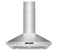 COSMO COS-63ISS75 3 Speed 380CFM 380 CFM Island Extractor Fan - Permanent Filters, LED Lights, Soft Touch Controls, Kitchen Vent Extractor, 30