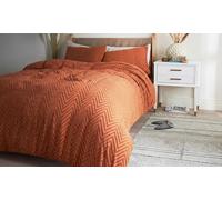 Cosmo Living Tufted Embossed Terracotta Duvet Set: Double