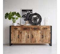 Cosmo Sideboard - 4 Door 4 Drawer - Extra Large - Industrial Style - Wooden and Metal