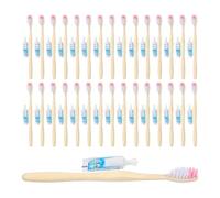 COSMOBETTY 100pcs Disposable Manual Toothbrushes with Small Toothpaste, Individually Wrapped Travel Hotel Toothbrush Set, OPP Film Packaging for Hygiene and Convenience