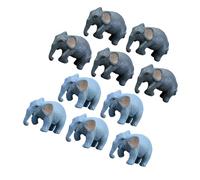 COSMOBETTY 10pcs Mini Elephant Decor Figurines for DIY Micro Landscape Garden Decoration, Realistic Pvc Animal Ornaments with Vivid Shape, for Bedtime Storytelling and Imaginative Play