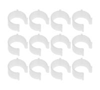 COSMOBETTY 12pcs No Drill Curtain Rod Mounting Brackets White Plastic U Shaped Holders for Wall or Ceiling, Easy Removal and Replacement, Suitable for Bathroom and Dormitory Windows