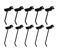 COSMOBETTY 12pcs Peg Hooks Metal Black, Display Hook for Hanging Supermarket Goods, Fixed on Square Tube Rack, for Store and Home Display