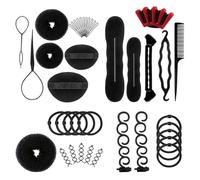 COSMOBETTY 13pcs Hair Bun Maker Set Hair Braiding Tool for Creating Different Sized Buns Suitable for Women in Barber Shops or Cosmetology Schools