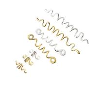 COSMOBETTY 16pcs Dreadlocks Beads Clip Set for Hair Zinc Alloy Snake Shape Metal in Silver and Golden Fashionable Hair Accessories Suitable for Dreadlocks without Damage