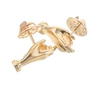 COSMOBETTY 1set Vintage Hand Shaped Flower Holder Brooch Pin for Women and Men, Elegant Copper Brooch with Swappable Blooms and Secure Fit, for Formal Events and Wedding Parties 2pcs