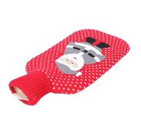 COSMOBETTY 2000ml Christmas Series Hot Water Bag Kit with Knitting Wool Cover Large Size Warm Water Pouch for Hand Warming Practical and Insulated Festive Design for Families and Friends