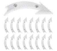 COSMOBETTY 20pcs White Plastic Reflective Signs for Touring Car and Bike, Ultra-bright and Replaceable Reflective Clips, for Workplace and Home Safety