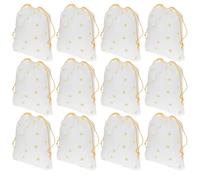 COSMOBETTY 25pcs Frosted Storage Bags with Drawstring Closure Sturdy Pe Material Shoe Storage Bags for Camping and Vacation Use Size 30x35cm