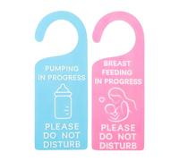 COSMOBETTY 2pcs Breast Feeding Door Hangers Acrylic Privacy Reminder Sign Visible Both Sides Do Not Disturb Nursing Indicator for Home Nursery Room Lactating Moms