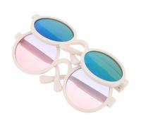 COSMOBETTY 2pcs Funny Pet Glasses for Cats and Dogs Plastic Small Dog Glasses with Compact and Comfortable Design Chic Green Novelty for Pet's Daily Wearing and Shows