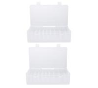 COSMOBETTY 2pcs Large 42-slot Plastic Sewing Tools Embroidery Thread Boxes with Window Spool Holder for Efficient Threads Storage Case and Spools Organiser