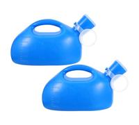 COSMOBETTY 2pcs Male Urinal for Men 3000ml Plastic Urine Bottle with Wide Mouth Spill-Proof Lid and Ergonomic Nozzle, Compact and Lightweight Design for Hospital Bedside and Outdoor Hiking