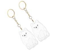 COSMOBETTY 2pcs Pet Fur Keepsake Keychain Bottle Abs Material Memorial Storage Box for Pets Beard and Whiskers at Home or Purse Cute Dog Hair Collection Capsule