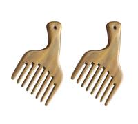 COSMOBETTY 2pcs Sandalwood Hair Comb Wide Tooth Wooden Comb Compact and Portable for Hair Care and Detangling