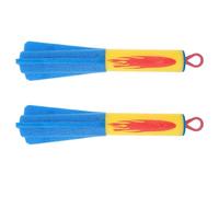 COSMOBETTY 2pcs Small Rockets Eva Foam Throwing Rockets, Red, Lightweight Outdoor Entertainment Flying Random Color