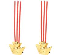 COSMOBETTY 2pcs Smokeless Electronic Incense Burner with LED Flame Effect Red Chinese Style Censer for Home Buddhist Hall Memorial Sacrifice Use