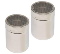COSMOBETTY 2pcs Stainless Steel Kitchen Spice Jar Cocoa Powder Dredger with Smooth Powder Dispensing, DIY Dessert Helper for Cinnamon Sprinkler and Cake Seasoning