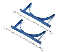 COSMOBETTY 2pcs Wall-Mounted Cylinder Tank Bracket, Gas Cylinder Bracket, Iron, Blue, Safety Chain Supported, , for Oxygen and Acetylene, Laboratory and School Use