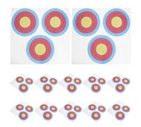 COSMOBETTY 30pcs Portable Archery Paper Targets for Traditional Archery and Recurve Bows, Coated Paper with Vertical Triple Spot Design, Easy Installation for Outdoor Ranges and Backyard