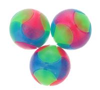 COSMOBETTY 3pcs Dog Chew Tennis Balls for Small to Medium Dogs Rubber Pet Balls with Glitter Teeth Cleaning and Gum Care Interactive Puppy Training and Biting