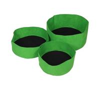COSMOBETTY 3pcs Non-woven Fabric Strawberry Grow Bags with Stackable round Design, Breathable Planter Bags for Herbs and Flowers, Space-saving and Easy to Use, for Balcony and Home Gardening