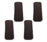 COSMOBETTY 4pcs Cloth Diaper Liners Inserts Reusable Diaper Pads Inserts 5 Layers Coffee Bamboo Charcoal Fibre Microfiber for Nappies Babies On-the-go Changes Long Trips