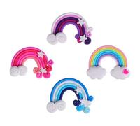 COSMOBETTY 4pcs Diamond Picture Holder, Embroidery Tool Rainbow Shape Plastic for Bead Embroidery DIY, Help Complete Point Drilling