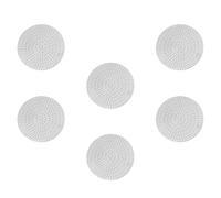 COSMOBETTY 6 Pcs Silver Pvc Table Coasters with Hollow Wheat Floral Pattern Design, Vintage Style Cup Mats to Protect Your Table, Elegant Place Mats for Everyday and Special Occasions